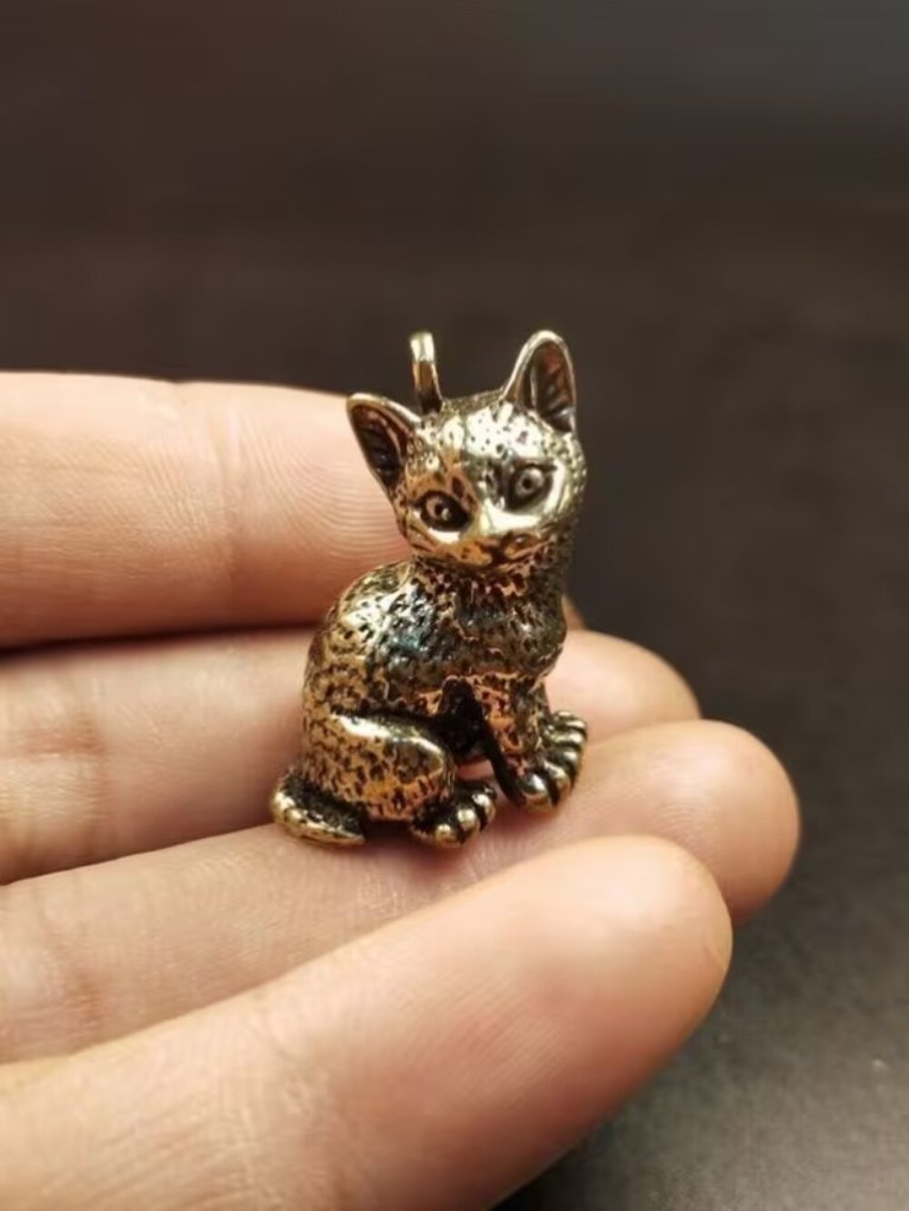 NEW Brass Cat Decorative Figurine - 1.18 in L x 0.78 in W